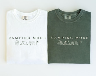 Camping Mode Shirt, Adenture Shirt, Family Camping Group Matching T-shirt, Outdoor Enthusiast Shirt, Gift for Campers, Camp Mom And Dad Tees