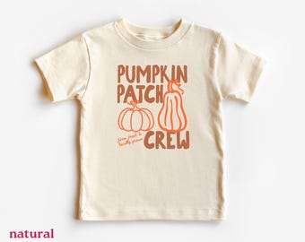 Pumpkin Patch Crew Shirt, Pumpkin Season Tees, Kids Toddler Youth Adults Fall Pumpkin Picking Outfit