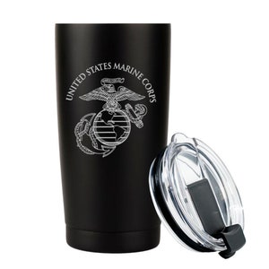 24 oz Stainless Steel Marine Corps Water Bottle - Vacuum Insulated