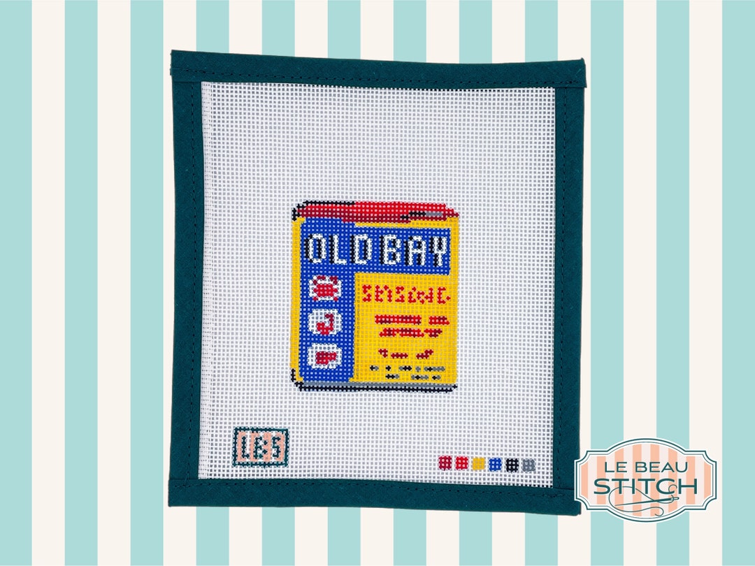 Maryland Chesapeake Bay Staple Old Bay Ornament Needlepoint Canvas