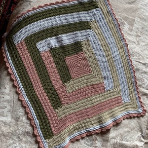 Copertina neonato in pura lana fatta a mano – パッチワーク 58x58 – idea regalo baby – scaldaspalle – ハンドメイド ウール ベビー ブランケット キルト スタイル