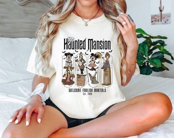 Vintage Mickey and Friends Haunted Mansion Halloween Shirt - Disney Halloween Comfort Colors® Tee - Disneyland Haunted Mansion Shirt