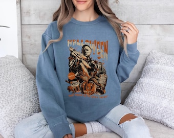 Vintage Michael Myers Halloween Sweatshirt, Retro Horror Movie Shirt, Myers Thriller Halloween Crewneck, Friday the 13th Horror Sweatshirt
