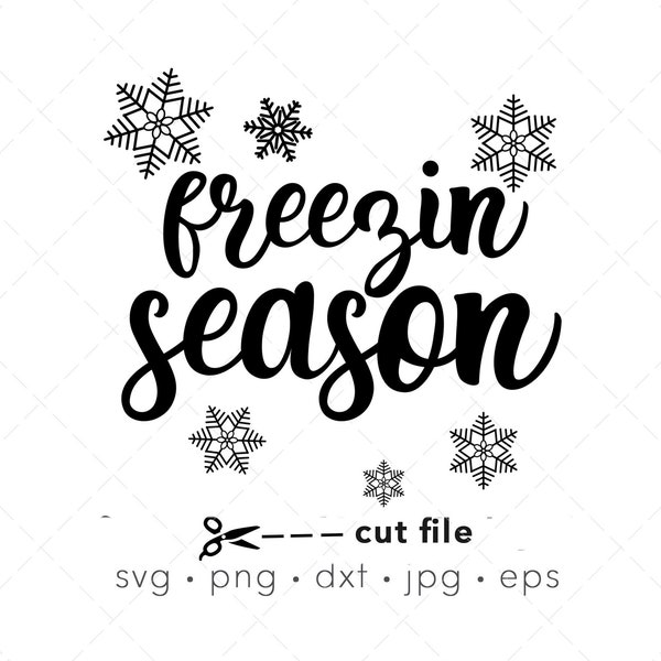 Winter svg, Winter snowflake cute saying, Winter gift clipart, laser cut dxf, Silhouette and Cricut svg, snowflakes png, t-shirt design, jpg