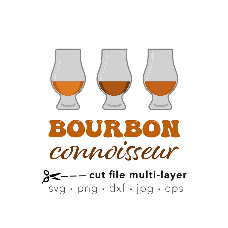 Bourbon Glasses Svg Bourbon Connoisseur Glencairn Glasses Etsy UK