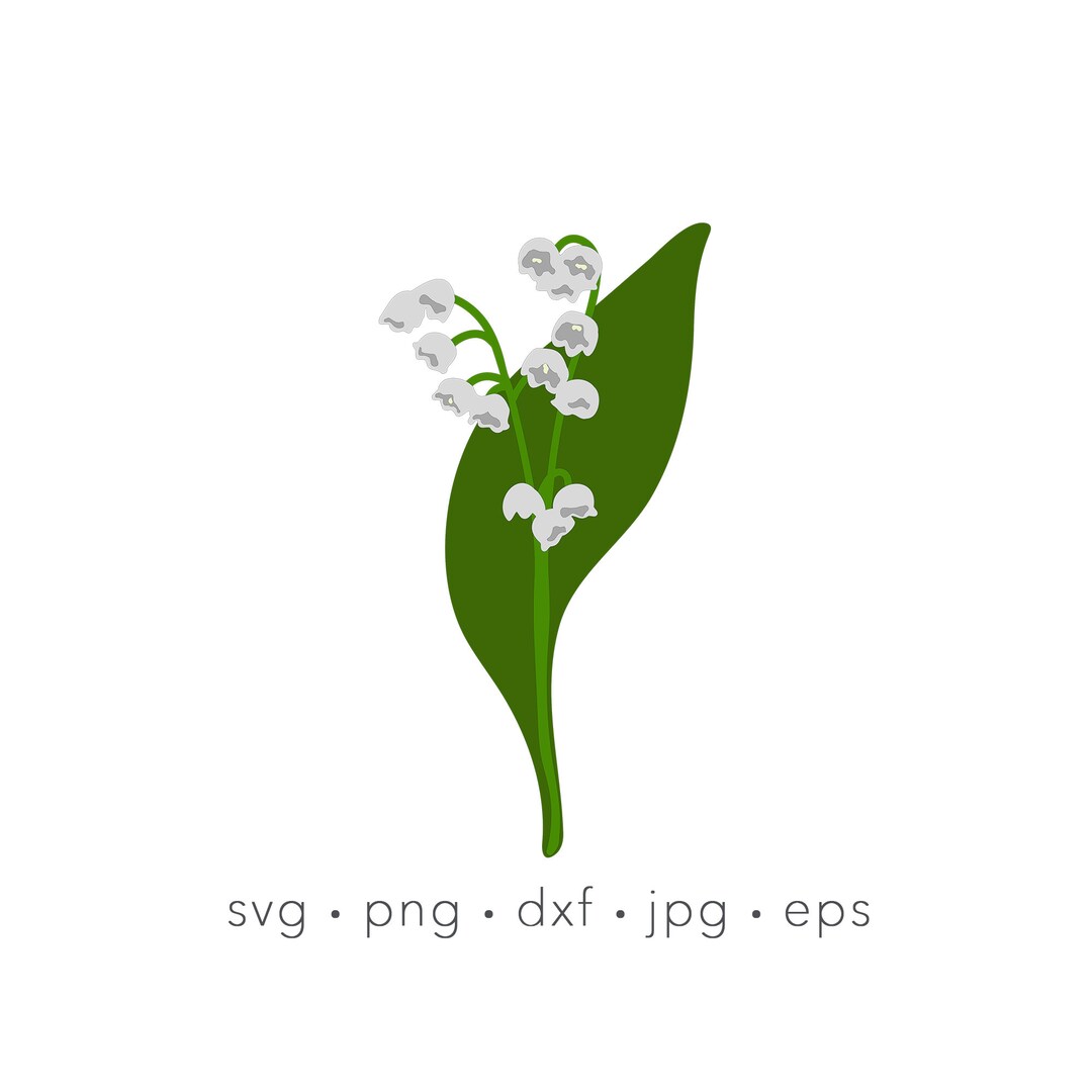 Lily of the Valley Svg Lilies of the Valley Svg May Birth - Etsy