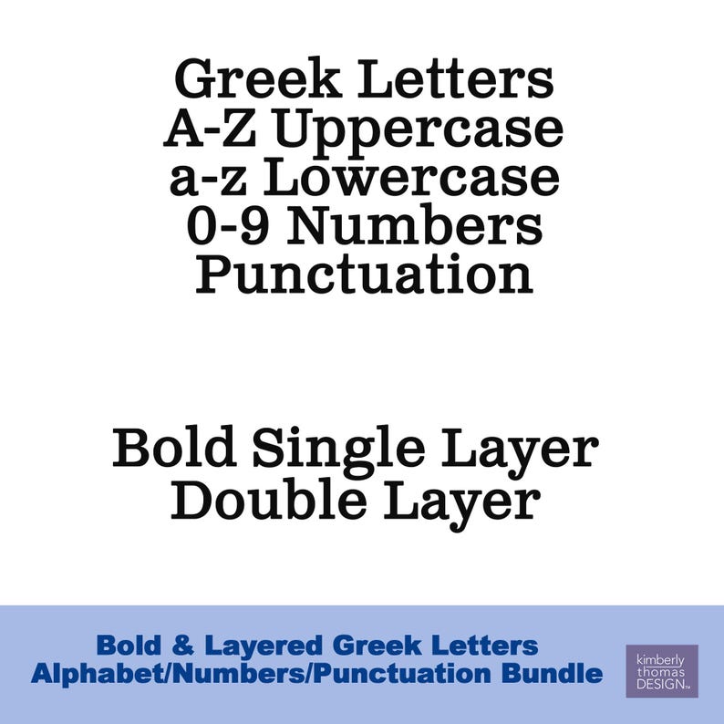 Greek Number Lettering Greek Alphabet SVG Bundle, Custom Greek Letters, Cricut and Silhouette ...