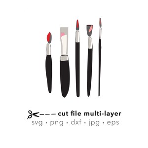 Art svg, paintbrush svg, Art teacher svg, artist tools png, Silhouette or Cricut cut file, sublimation png, vector eps, t shirt, jpg