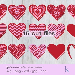 Valentines svg bundle, Heart svg, Hearts png, Valentine png sublimation, laser cut file, love svg, Cricut cut files Silhouette file