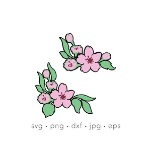Fiore di ciliegio in formato SVG, bouquet di fiori in formato SVG, Sakura, fiore a strati in formato SVG, tagliare file Silhouette, sublimazione, file di taglio laser, primavera, floreale in formato SVG