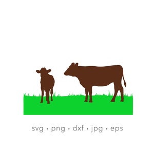Arquivo de corte svg de bezerro de vaca, animais de fazenda svg, clipart de vaca, png de vaca, silhueta de vaca, bezerro, arquivo de corte de silhueta, design Cricut, laser, sublimação