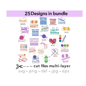 Knitting, Knitting svg, Silhouette, Cricut file, laser cut file, sublimation, craft room decor, knitting gift.