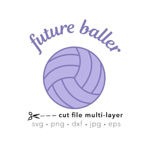 Future Baller Volleyball svg, kids sport fan, laser cut svg, digital file, Silhouette or Cricut svg, t shirt design, sublimation png