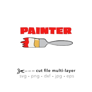 Painter svg, Art teacher gift svg, artist cute saying, Silhouette or Cricut cut file, sublimation png, vector eps, t shirt, paintbrush png