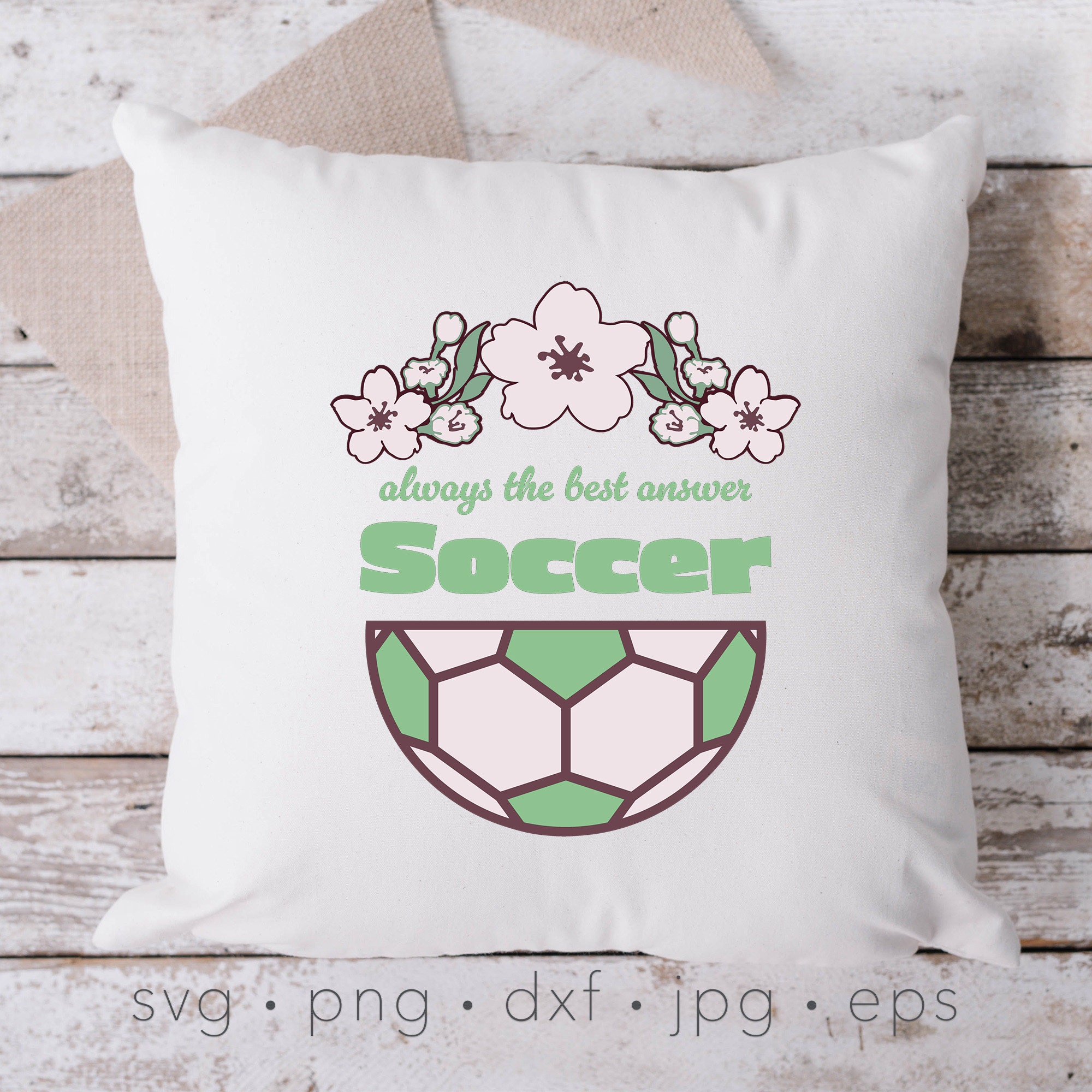Soccer Svg, Pink Flower Soccer Ball Svg, Sports Clipart, Cricut and ...