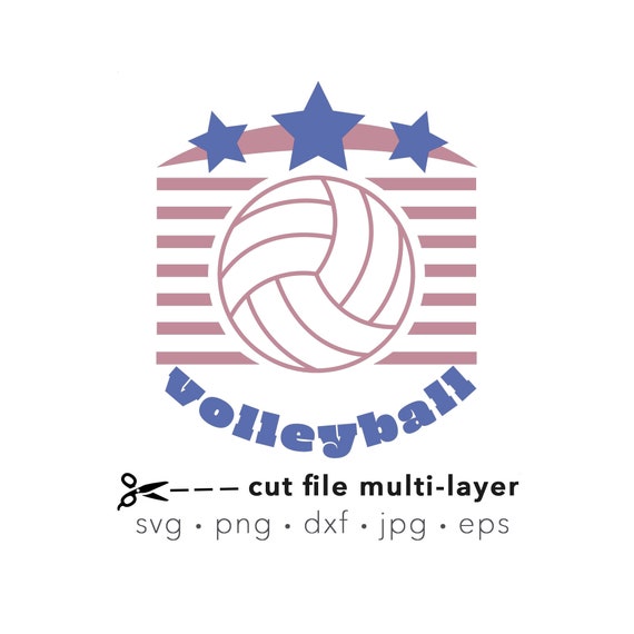 Volleyball Svg, Volleyball Stars Stripes Png, Clipart, Vector Art
