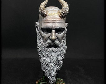 God of War Mimir Bust: Hand-Painted Norse Mythology Figure