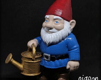 Gieter buste tuinkabouter – grappig gazonornament, standbeeld buiten