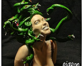 Busto de Medusa 2 – Estatua de la mitología griega – Decoración gótica para el hogar – Regalo mitológico