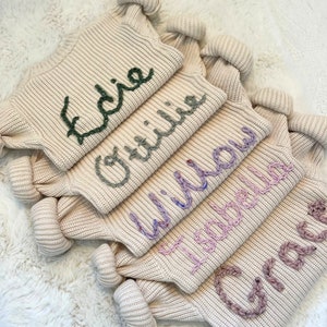 Personalized Baby Name Jumper | Personalized Knit Jumper | Hand Embroidered | Girls Boys Unisex | Newborn Gift | New Baby Gift | Baby Jumper