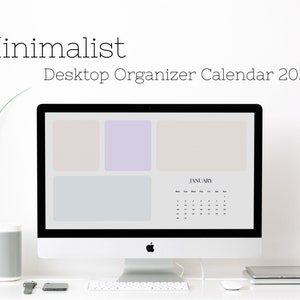 Calendrier organisateur de papier peint de bureau minimaliste 2023, esthétique, beige, neutres, fond d&#39;écran Mac, PC, téléchargement numérique