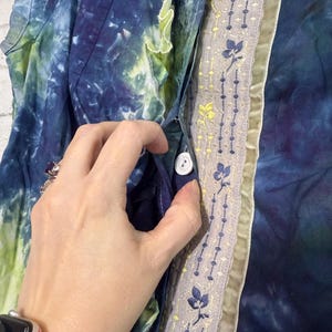 Watercolor Ice Dye Tie Dye Upcycled Anthropologie Top Small/4 image 9