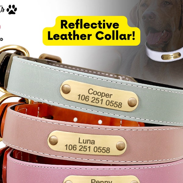 Leather Dog Collars Etsy UK