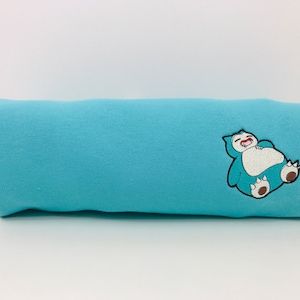 Turquoise Sleepy Monster Crewneck, Embroidered Anime Sweatshirt, Comfy One-of-a-Kind, Anime Lover Gift, Gamer Streamer Streetwear immagine 8