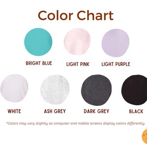 Pu&ograve; includere: Tabella colori che mostra otto colori diversi di campioni di tessuto. I colori sono: blu brillante, rosa chiaro, viola chiaro, bianco, grigio cenere, grigio scuro e nero.