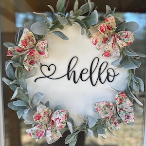 Spring Front Door Decor| Front Door Sign| hello Spring Wooden door hanger| Summer Door Decor