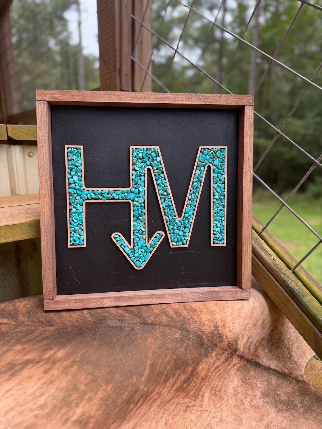 Western Wall Decor, Stone Inlay Brand, Wall Decor, Turquoise Stone Brand, Turquoise Inlay Brand , Cowboy Cowgirl Gift