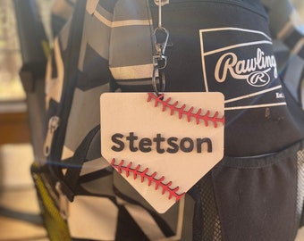 Baseball Bag Tag, Baseball Keychain, baseball name tag, Softball Name Tag, Softball bag Tag, Fall Ball, T Ball Tag