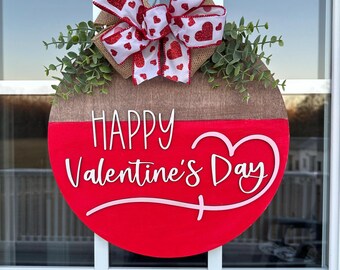 Valentines Door Hanger | Valentines Door Sign | Valentines Wreath | Happy Valentines Day