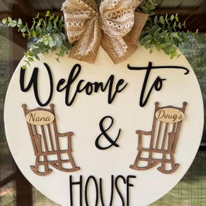 Mother’s Day Gift| Grandparent Door Hanger | Gift for Grandparents |Front Door Decor | Year Round Door Hanger
