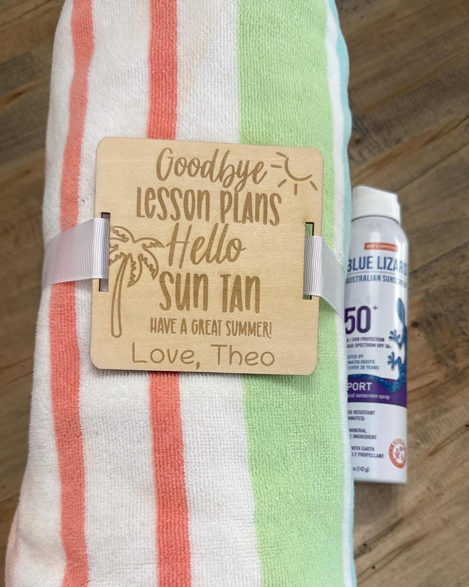 Teacher Appreciation Gift | Beach Towel Tag | Gift Tag for Teachers ...