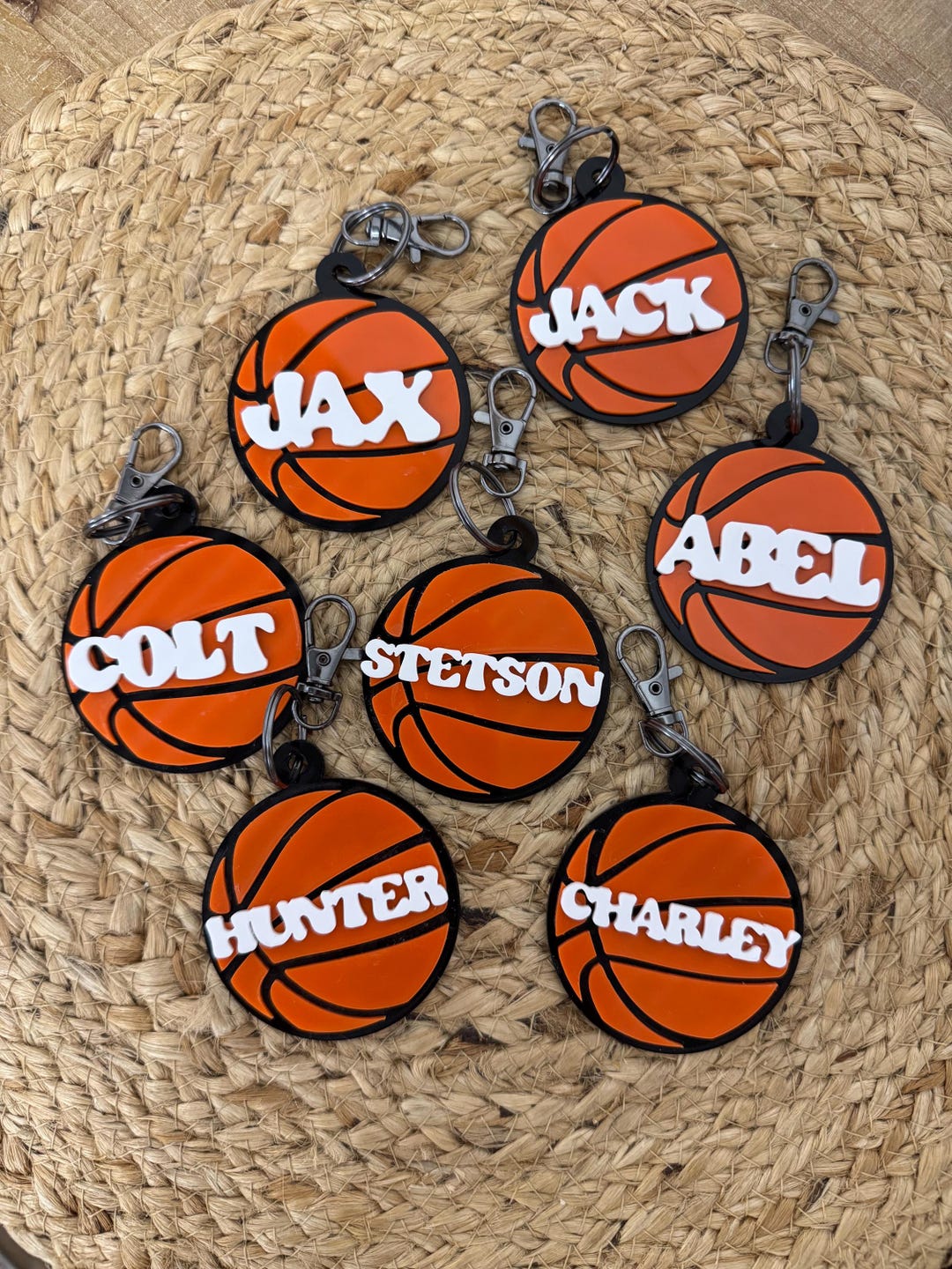 Personalized Basketball Keychain | Custom Name Sports Keychain ...