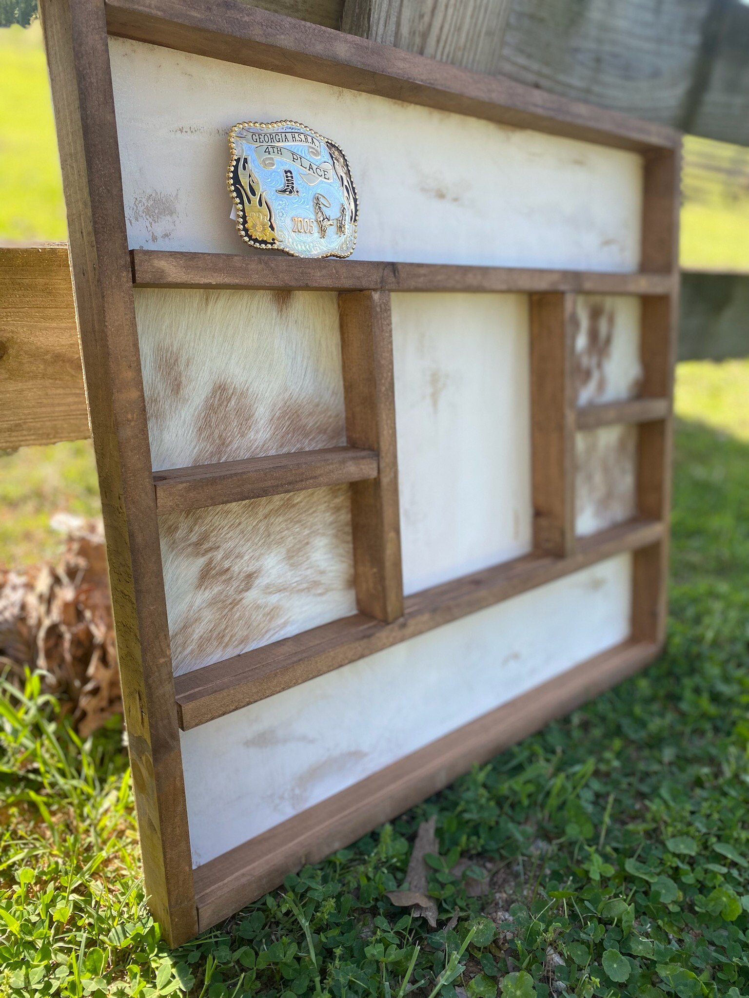 Western Belt Buckle Display Case Etsy