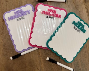 Personalized Teacher To Do List Board | Dry Erase Teacher Gift | Custom Teacher Appreciation Gift | End of Year Teacher Gift | Personalized