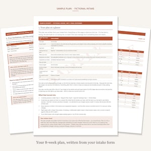 Custom Workout Plan, Personalized 8-Week Strength Program | Gym, Dumbbell or Bodyweight (PDF + Tracker)