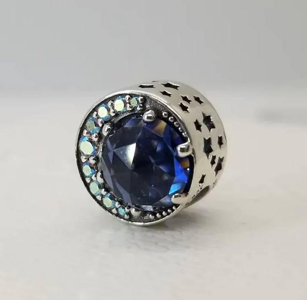 Sparkling Moon & Night Sky Blue Stars Pandora Charm Holiday Trip - Etsy