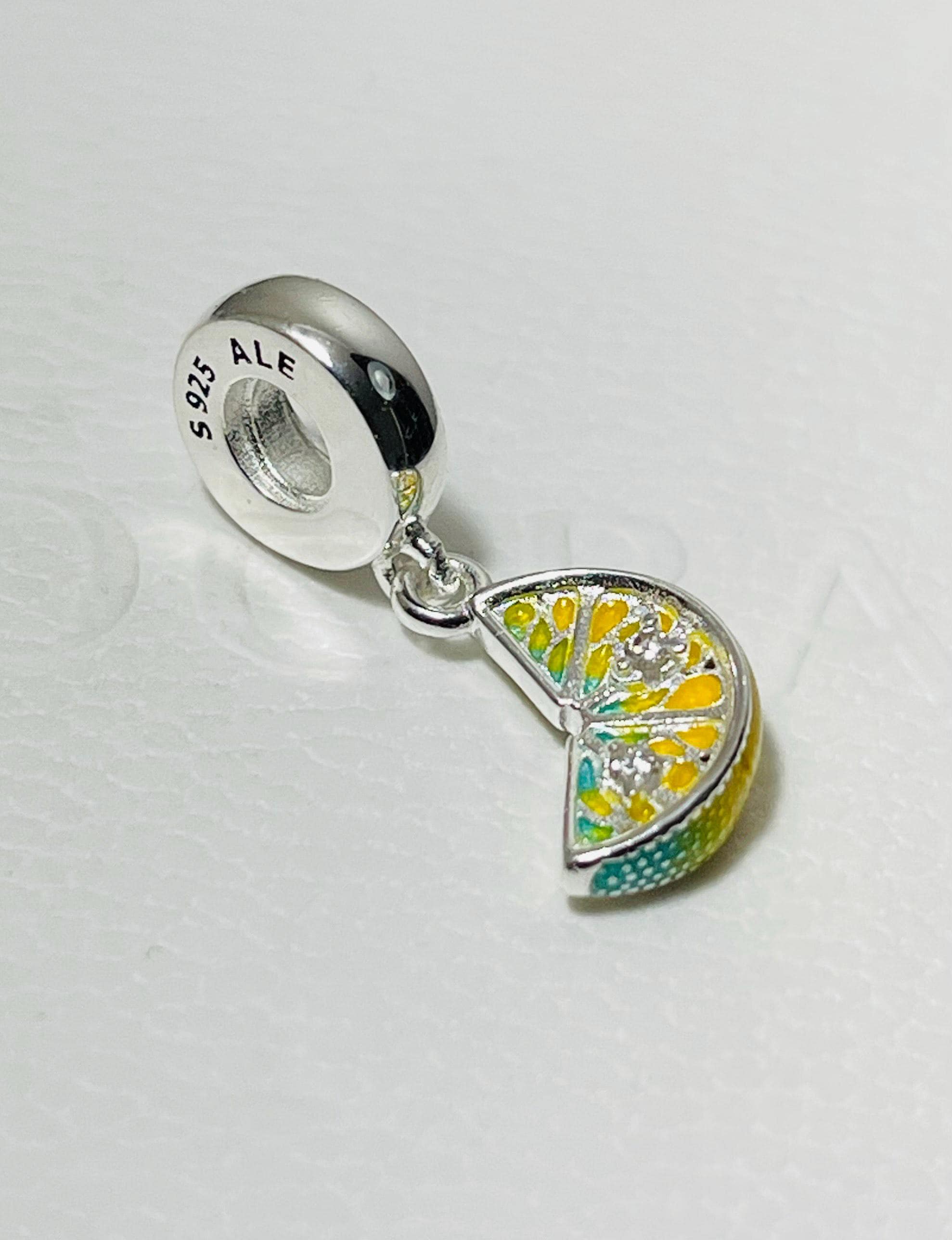 Lemon Slice Sparkling Fruit Pandora Charm Fresh Summer Sale Yellow