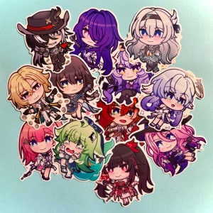 Honkai Star Rail Clear Vinyl Stickers Set B | waterproof, stationery