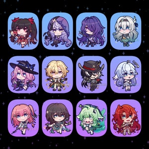 Honkai Star Rail Glitter Charms Set B | acrylic, keychains