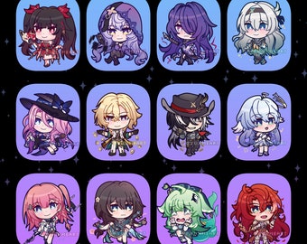 Honkai Star Rail Glitter Charms Set B | acrylic, keychains