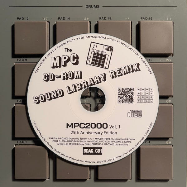 MPC CD-ROM Sound Library Remix / Boot Disk for the Akai MPC2000 mpc-2000 Disc