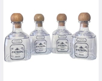 Patron Tequila Bottle Set of 4, Acrylic Bachelorette Party Cups