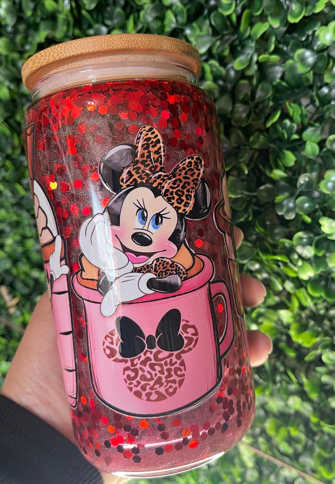 12oz Snow Globe Glass Cup. Etsy