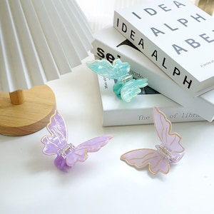 Butterfly hair claw, &lt;4cm claw&gt;, Vivid design, Acetate hair claw, Excellent bridesmaid gift, Gift idea