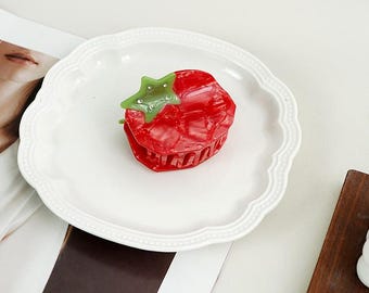 Tomato Hair Claw: Red Acetate Hair Accessory