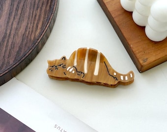 Cat/Kitty hair claw, Small hair claw, Lazy cat hair claw, Cute animal hair claw, Gift idea